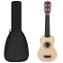 Set ukulele Soprano pentru copii, cu husă, natural, 23" GartenMobel Dekor