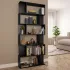 Bibliotecă/Separator cameră, negru, 80 x 24 x 192 cm, PAL  GartenMobel Dekor