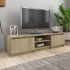 Comodă TV, gri sonoma, 140x40x35,5 cm, lemn prelucrat GartenMobel Dekor