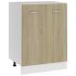 Dulap inferior, stejar maro, 60x46x81,5 cm, lemn prelucrat GartenMobel Dekor