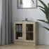 Dulap cu vitrină, stejar Sonoma, 82,5 x 30,5 x 150 cm, PAL GartenMobel Dekor