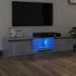 Comodă TV cu lumini LED, gri beton, 140x40x35,5 cm GartenMobel Dekor