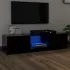 Comodă TV cu lumini LED, negru, 140x40x35,5 cm GartenMobel Dekor
