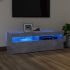 Comodă TV cu lumini LED, alb, 120x35x40 cm GartenMobel Dekor