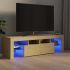 Comodă TV cu lumini LED, alb, 140x36,5x40 cm GartenMobel Dekor
