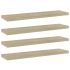 Rafturi perete 4 buc., lemn vechi, 40x10x1,5 cm, lemn prelucrat GartenMobel Dekor