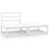Set mobilier de grădină, 2 piese, alb, lemn masiv de pin GartenMobel Dekor