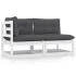 Set mobilier de grădină cu perne, 2 piese, lemn masiv de pin GartenMobel Dekor