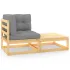 Set mobilier grădină&perne 2 piese, maro miere lemn masiv pin GartenMobel Dekor