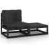Set mobilier grădină&perne 2 piese, maro miere lemn masiv pin GartenMobel Dekor