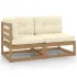 Set mobilier de grădină cu perne, 2 piese, lemn masiv de pin GartenMobel Dekor
