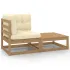 Set mobilier grădină&perne 2 piese, maro miere lemn masiv pin GartenMobel Dekor