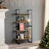 Bibliotecă cu 4 rafturi, 80x30x140 cm, lemn masiv de pin GartenMobel Dekor