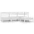 Set mobilier de grădină, 4 piese, alb, lemn masiv de pin GartenMobel Dekor