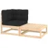 Set mobilier grădină&perne 2 piese, maro miere lemn masiv pin GartenMobel Dekor