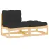 Set mobilier de grădină cu perne, 2 piese, lemn masiv de pin GartenMobel Dekor