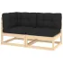 Set mobilier de grădină cu perne, 2 piese, lemn masiv de pin GartenMobel Dekor