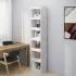 Bibliotecă/Separator cameră, alb, 40x30x135,5 cm, lemn de pin GartenMobel Dekor