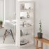 Bibliotecă/Separator cameră,alb,80x30x167,5 cm, lemn masiv pin GartenMobel Dekor