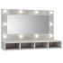Dulap cu oglindă și LED, alb, 90x31,5x62 cm GartenMobel Dekor