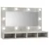 Dulap cu oglindă și LED, alb, 90x31,5x62 cm GartenMobel Dekor