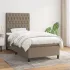 Pat box spring cu saltea, taupe, 120x190 cm material textil GartenMobel Dekor
