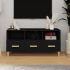 Comodă TV, alb extralucios, 102x36x50 cm, lemn prelucrat GartenMobel Dekor