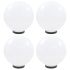 Lămpi bol cu LED 2 buc, sferice, 25 cm, PMMA GartenMobel Dekor