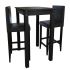 Masă de bar cu 2 scaune de bar negre GartenMobel Dekor
