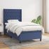 Pat box spring cu saltea, maro închis, 100x200 cm, textil GartenMobel Dekor