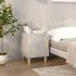 Noptiere, 2 buc., alb, lemn prelucrat GartenMobel Dekor