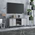 Comodă TV, picioare din metal, stejar afumat, 103,5x35x50 cm GartenMobel Dekor