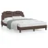 Pat cu saltea, maro, 120x200 cm, piele ecologică GartenMobel Dekor