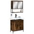 Set mobilier de baie, 2 piese, negru, lemn compozit GartenMobel Dekor