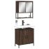Set mobilier de baie, 2 piese, negru, lemn compozit GartenMobel Dekor