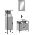 Set mobilier de baie, 3 piese, negru, lemn compozit GartenMobel Dekor
