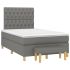 Pat box spring cu saltea, gri deschis, 120x190 cm, textil GartenMobel Dekor