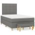 Pat box spring cu saltea, gri închis, 140x190 cm, textil GartenMobel Dekor