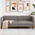 Canapea cu 3 locuri, gri închis, material textil GartenMobel Dekor