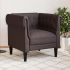 Fotoliu Chesterfield gri deschis, material textil GartenMobel Dekor