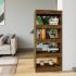 Bibliotecă/Separator cameră, alb, 60x30x135 cm, lemn prelucrat GartenMobel Dekor