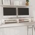 Stand pentru monitor, alb, 100x24x13 cm, lemn masiv de pin GartenMobel Dekor