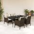 Set mobilier de grădină cu perne, 3 piese, maro, poliratan GartenMobel Dekor
