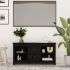 Comodă TV, negru, 103x36,5x52 cm, lemn masiv de pin GartenMobel Dekor