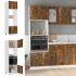 Dulap cuptor microunde, Lemn vechi, 60 x 57 x 207 cm, PAL GartenMobel Dekor