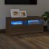 Comodă TV cu lumini LED, alb, 120x35x40 cm GartenMobel Dekor