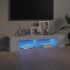 Comodă TV cu lumini LED, alb, 135x39x30 cm GartenMobel Dekor