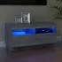 Comodă TV cu lumini LED, gri sonoma, 80x35x40 cm GartenMobel Dekor