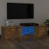 Comodă TV cu lumini LED, alb, 120x30x35,5 cm GartenMobel Dekor