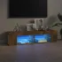 Comodă TV cu lumini LED, stejar Sonoma, 135x39x30 cm GartenMobel Dekor